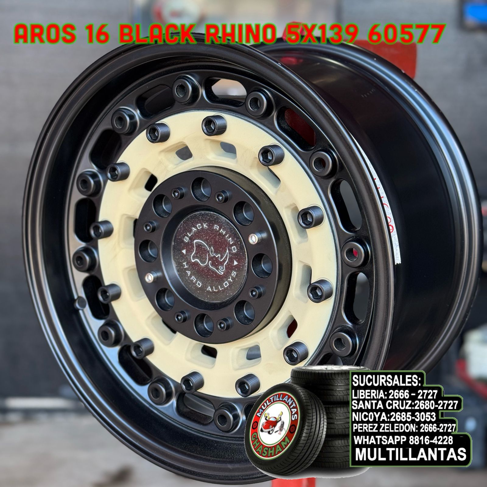 AROS # 16X8 5X139.7 ET0 SOB 60577